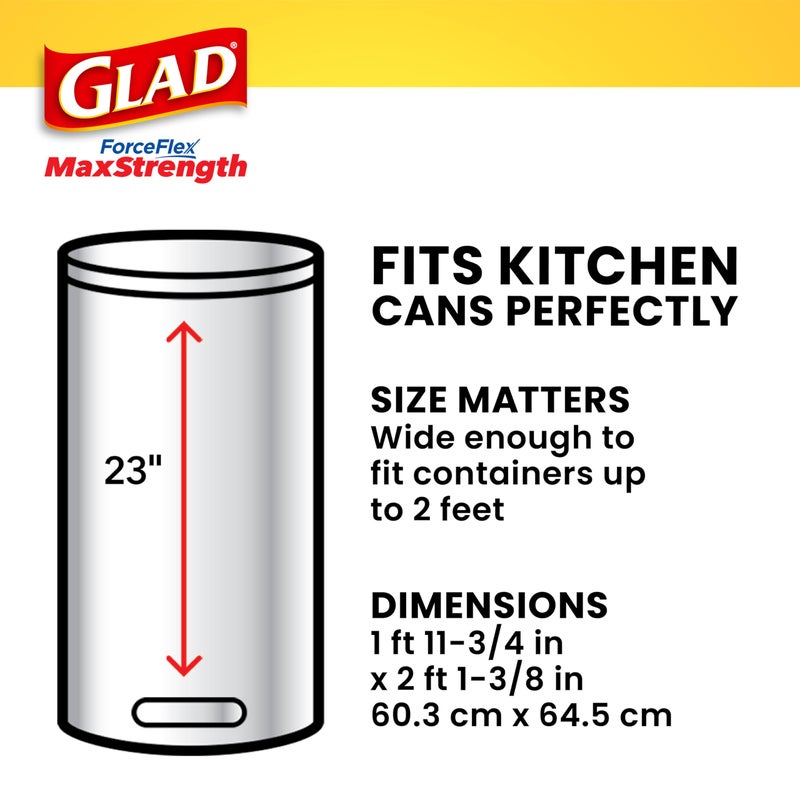 Glad Tall Kitchen Trash Bags 13 Gallon, MaxStrength Mountain Air Garbage Bags, Drawstring, 90 Count - Image 5