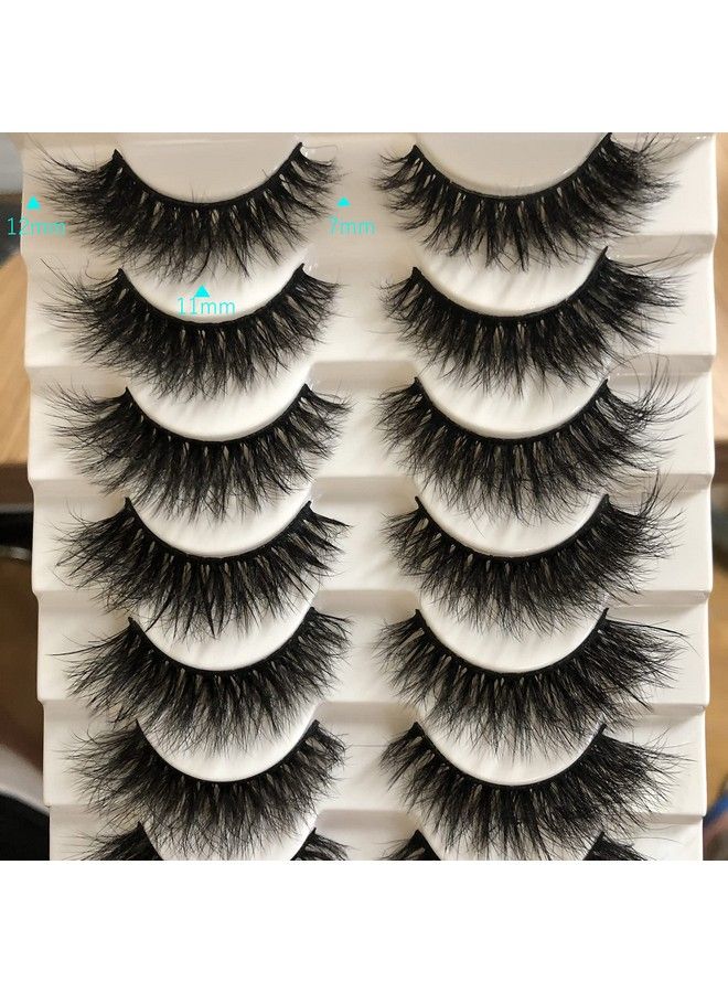 Gmagictobo Fake Eyelashes Natural 15Mm Cat Eye Lashes Pack Short Fluffy Faux Mink Thick Curly 3D Dramatic Soft Strip False Eye Lashes Multipack - Image 4