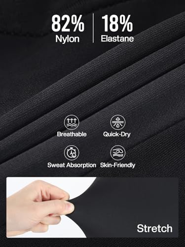 BERGRISAR Men's Cycling Shorts 4D Padded Bike Shorts Biking Bicycle Shorts with Pockets Black Large - Image 4