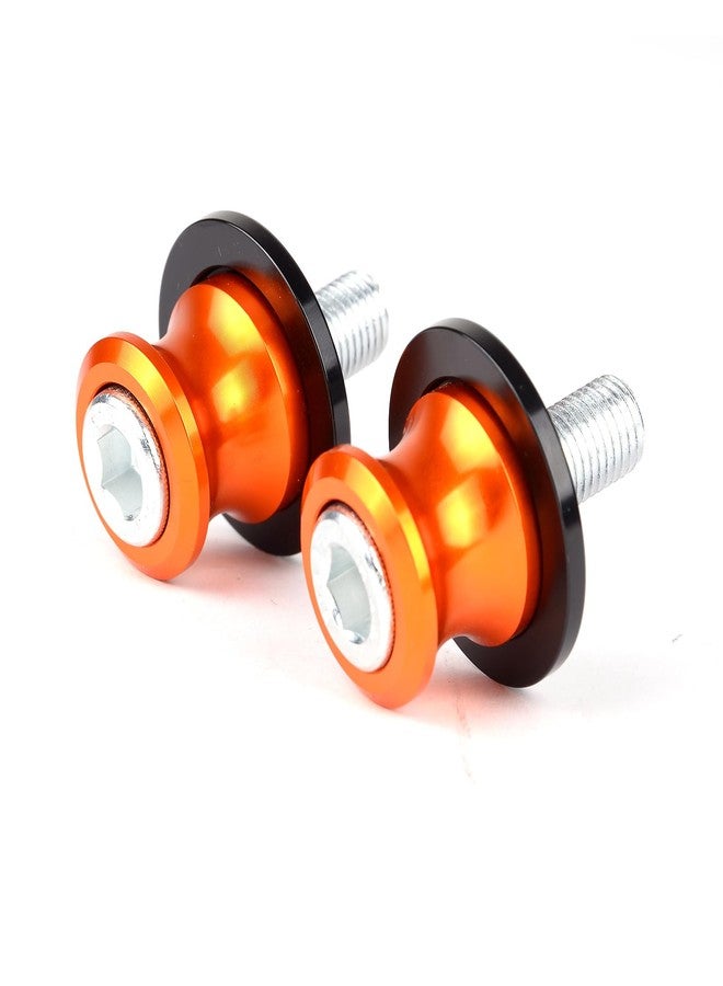 Goldfire قطعتان 10 مم M10 X1.25 منزلقات ذراع التأرجح للدراجات النارية، بكرات، برغي حامل ذراع التأرجح CNC لـ FZR 1000/600R/400 لـ Kawasaki Z750 /Z750S/ Z750R /ER-6F /ER-6N /Versys 1000 Duke 125/200/390 (برتقالي) - Image 5