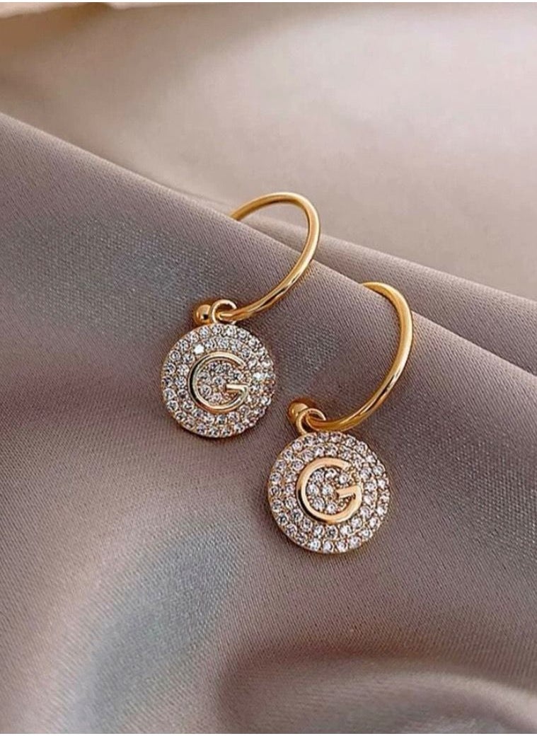 NOON'S UP - Beautiful Gold Cubic Zircon Earrings - Image 1