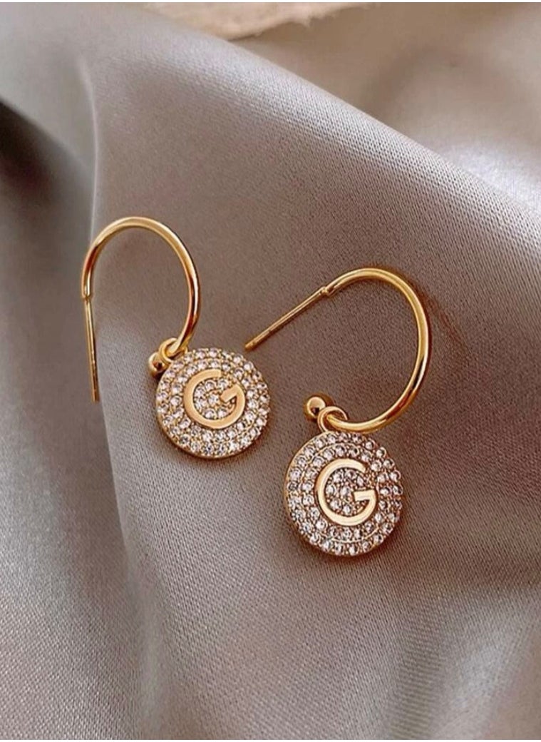 NOON'S UP - Beautiful Gold Cubic Zircon Earrings - Image 1