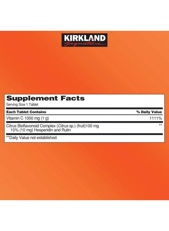 Kirkland Signature Kirkland Signature Vitamin C 1000mg, with Rose Hips 500 Tabs each (pack of 2)  - Image 2