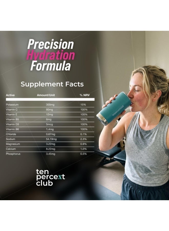 Ten Percent Club Electrolytes Powder Drink Mix (Mixed Berries) - 28 Sachets (28 to 56 Servings) | Coconut Water Powder, Celtic Sea Salt | Easy to Mix, Vegan Mixed Berries Flavoured Electrolytes Drinks | Mixed Berries Electrolytes Sachets by Ten Percent Club - Image 4