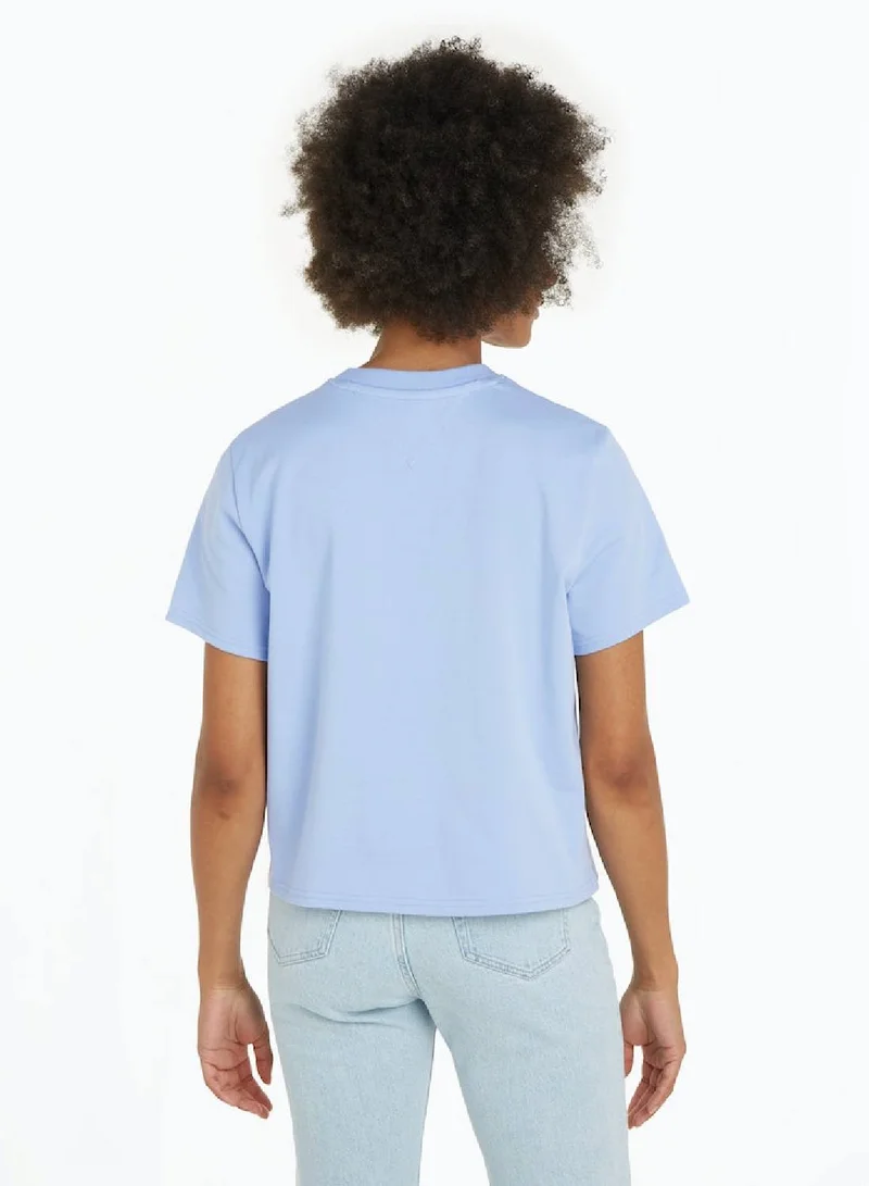 TOMMY JEANS Women's Boxy New Classics T-Shirt - Cotton, Blue