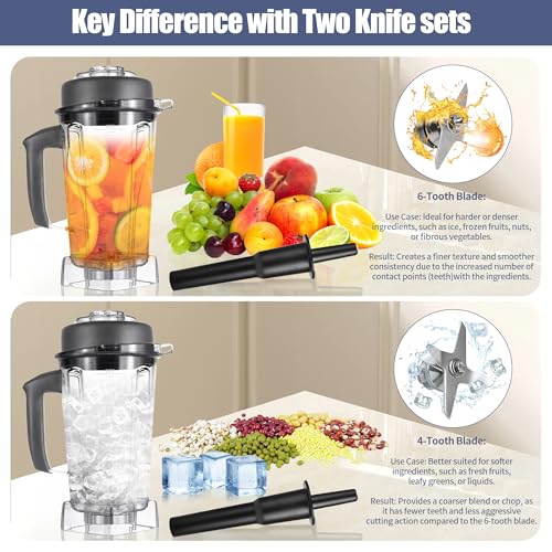Flamiracle Blender blade Replacement Parts Compatible with Vitamix, Wet Blade Replacement for 5200, 5000, Pro 500, 5500, Standard 64oz, 48oz & 32oz Containers, Dry Blade Assembly with Wrench & Drive Socket Kit - Image 4