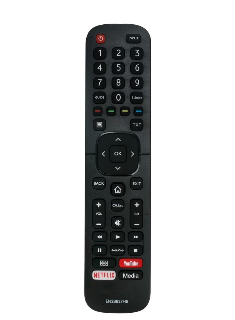 ELTRAZONE New Replacement Remote Control for Hisense Smart TVs – Compatible with EN2BB27H, EN2BB27HB – Universal Remote for Hisense LED, LCD, UHD, FHD Models – Easy Pairing, Durable & User-Friendly Design – No Programming Required - Image 1