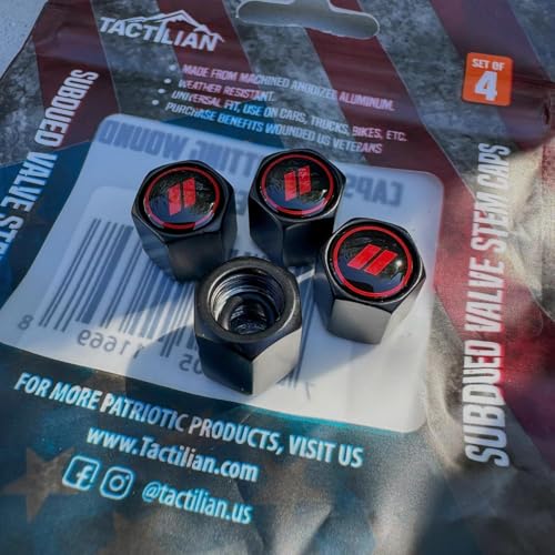 TACTILIAN Red Tire Valve Stem Caps for Dodge Tire Valve 4 Pack | Leakproof Aluminum Tire Valve Caps with Rubber O-Ring Compatible with Dodge Valve Stem Caps for Challenger, Charger, Ram, Durango - Image 5