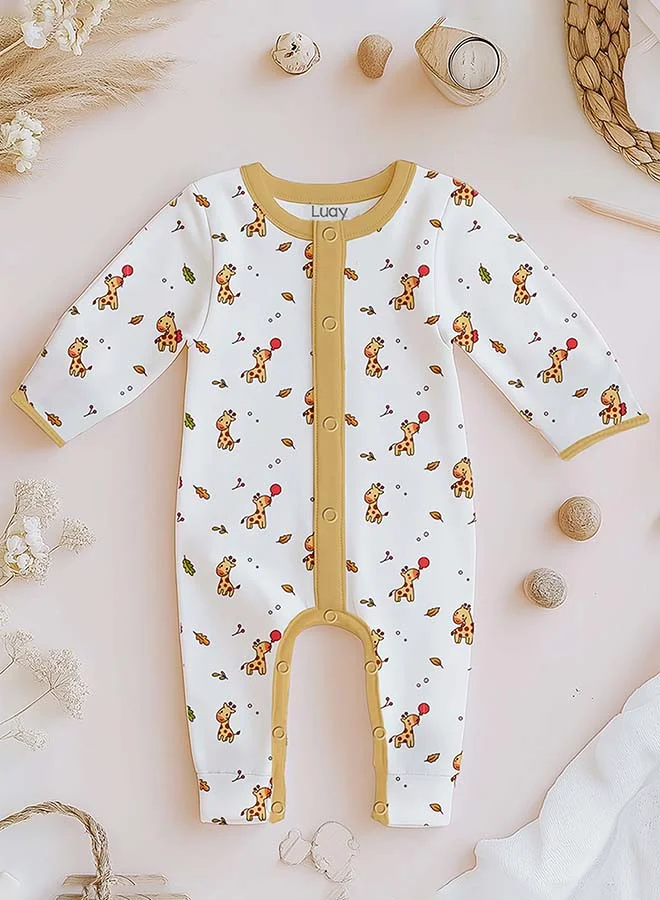 Luay  100% Cotton Full Sleeves Baby Romper, Sleepsuit for Baby Girls & Boys _(Pack of 2)  | Best Price UAE