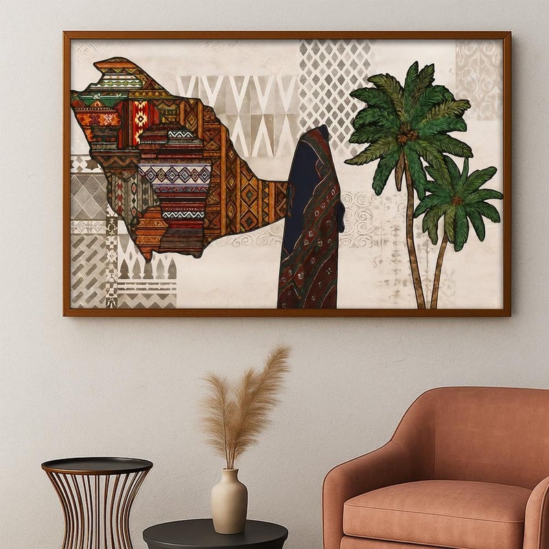 Marktna Najdi art design canvas painting with hollow frame size (120x80) one piece - Image 1