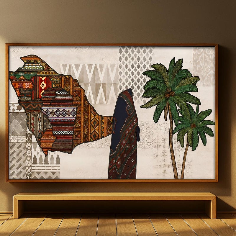 Marktna Najdi art design canvas painting with hollow frame size (120x80) one piece - Image 3