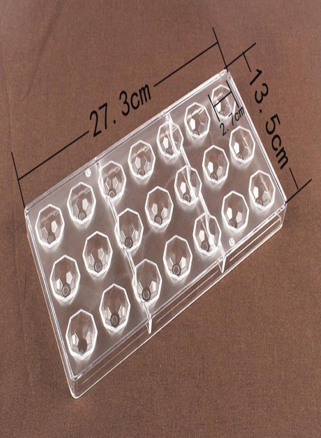 KOOTIPS Candy Making Mold, Diamond Clear Polycarbonate Chocolate Mold Jelly Candy Making Mold 21-Piece Tray (Round candy mold) - Image 4