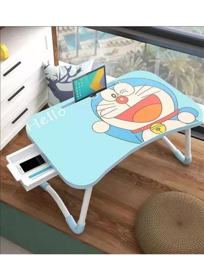 C&C Home Portable Folding Laptop Desk for Bed With iPad and Adjustable Lap Tray Notebook Stand Foldable Non-Slip Legs Reading Table Tray for Working Studying Camping  - Image 2