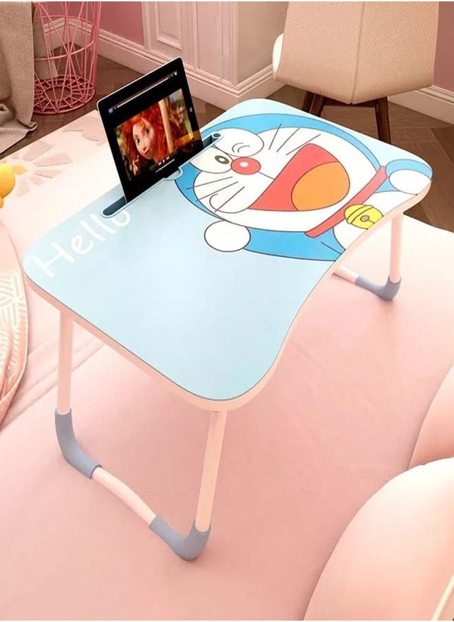 C&C Home Portable Folding Laptop Desk for Bed With iPad and Adjustable Lap Tray Notebook Stand Foldable Non-Slip Legs Reading Table Tray for Working Studying Camping  - Image 1