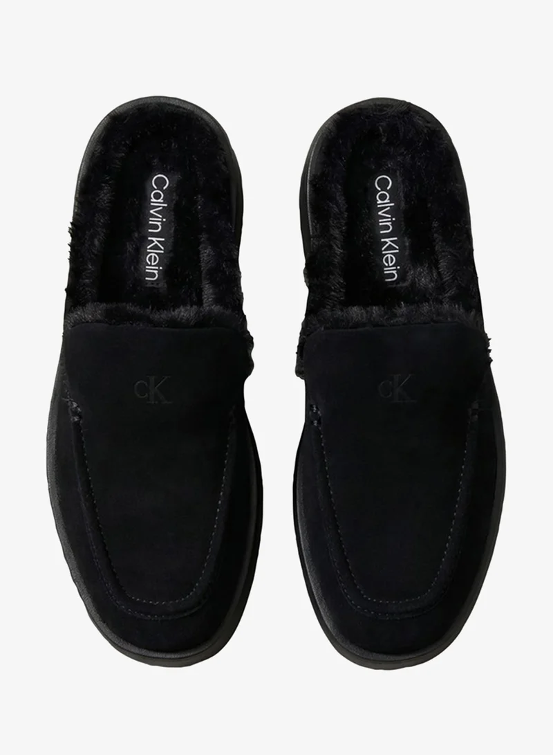 Calvin Klein  Suede and Faux Fur Platform Mules for Women | Best Price UAE