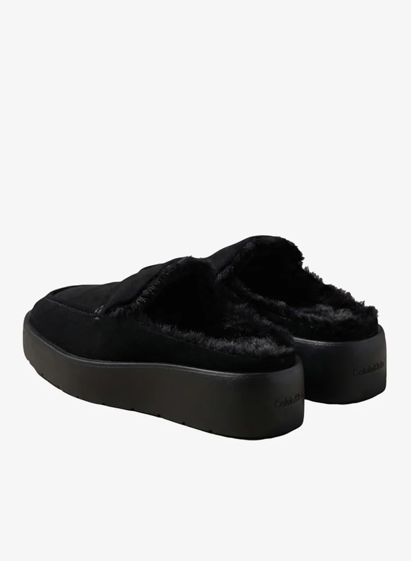 Calvin Klein  Suede and Faux Fur Platform Mules for Women | Best Price UAE