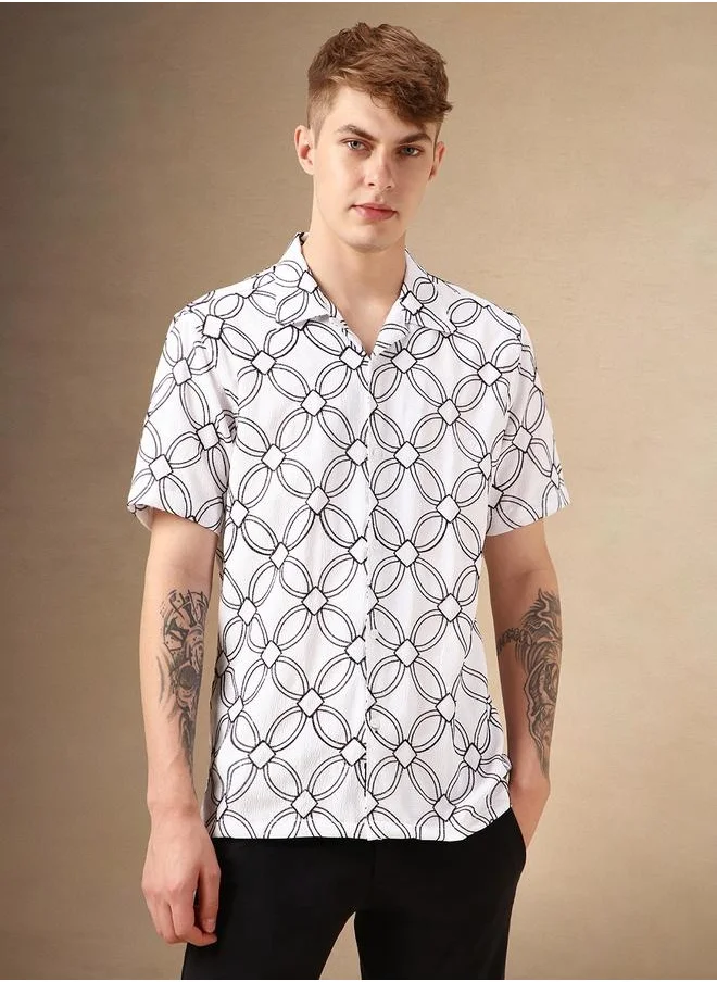 Dennis Lingo Relaxed Fit Multi Colour Poly Embroidery Shirt – Stylish and Unique