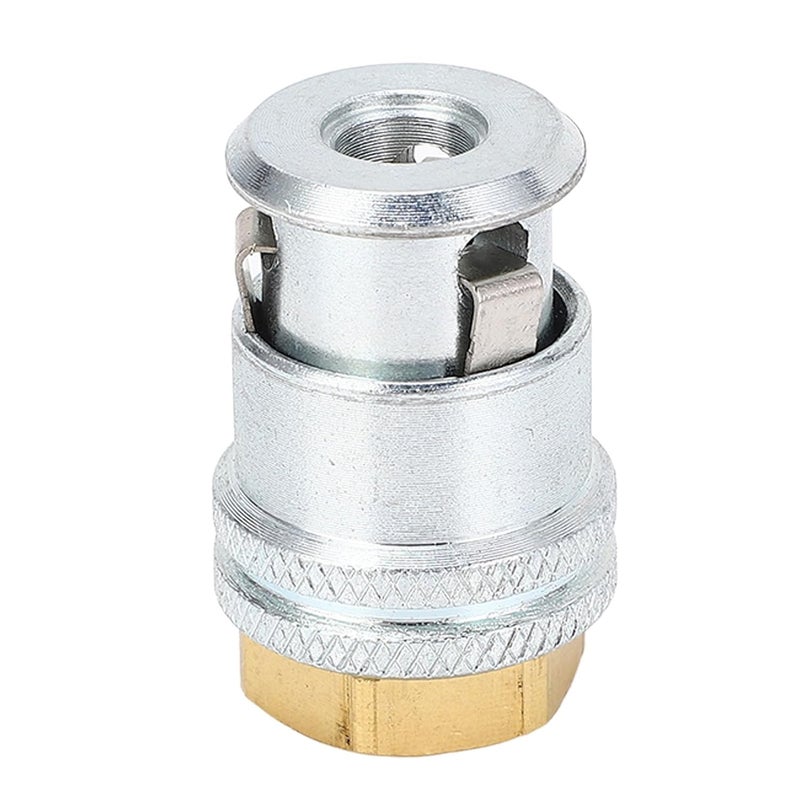 قطعتان من صمام هواء الإطارات النحاسي المقفل مقاس 1/4 بوصة FNPT بضغط 150 رطل لكل بوصة مربعة للضاغط الهوائي - Image 3