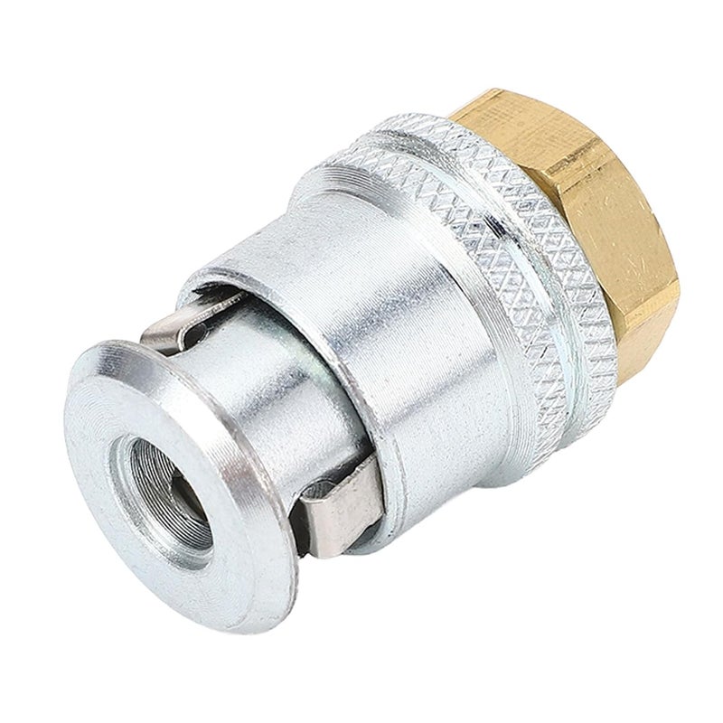 قطعتان من صمام هواء الإطارات النحاسي المقفل مقاس 1/4 بوصة FNPT بضغط 150 رطل لكل بوصة مربعة للضاغط الهوائي - Image 5