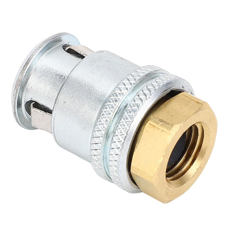 قطعتان من صمام هواء الإطارات النحاسي المقفل مقاس 1/4 بوصة FNPT بضغط 150 رطل لكل بوصة مربعة للضاغط الهوائي - Image 1