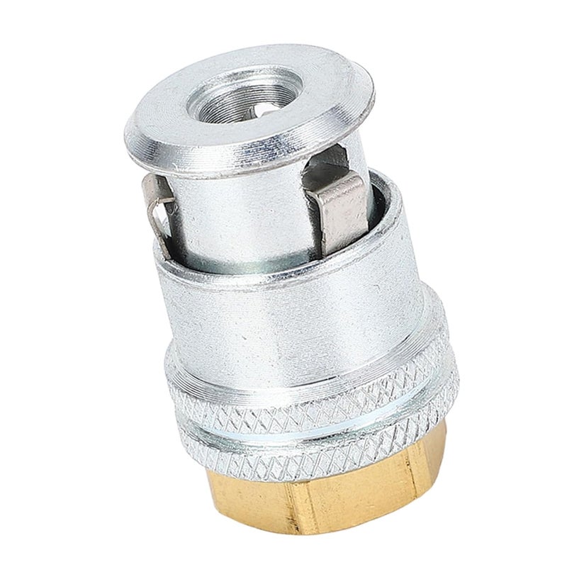 قطعتان من صمام هواء الإطارات النحاسي المقفل مقاس 1/4 بوصة FNPT بضغط 150 رطل لكل بوصة مربعة للضاغط الهوائي - Image 4