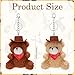 Nosiny 12 Pcs Plush Cowboy Bear Keychain Western Cowboy Party Favors Keychain with Hats and Mini Bandana for Birthday Party - Image 4