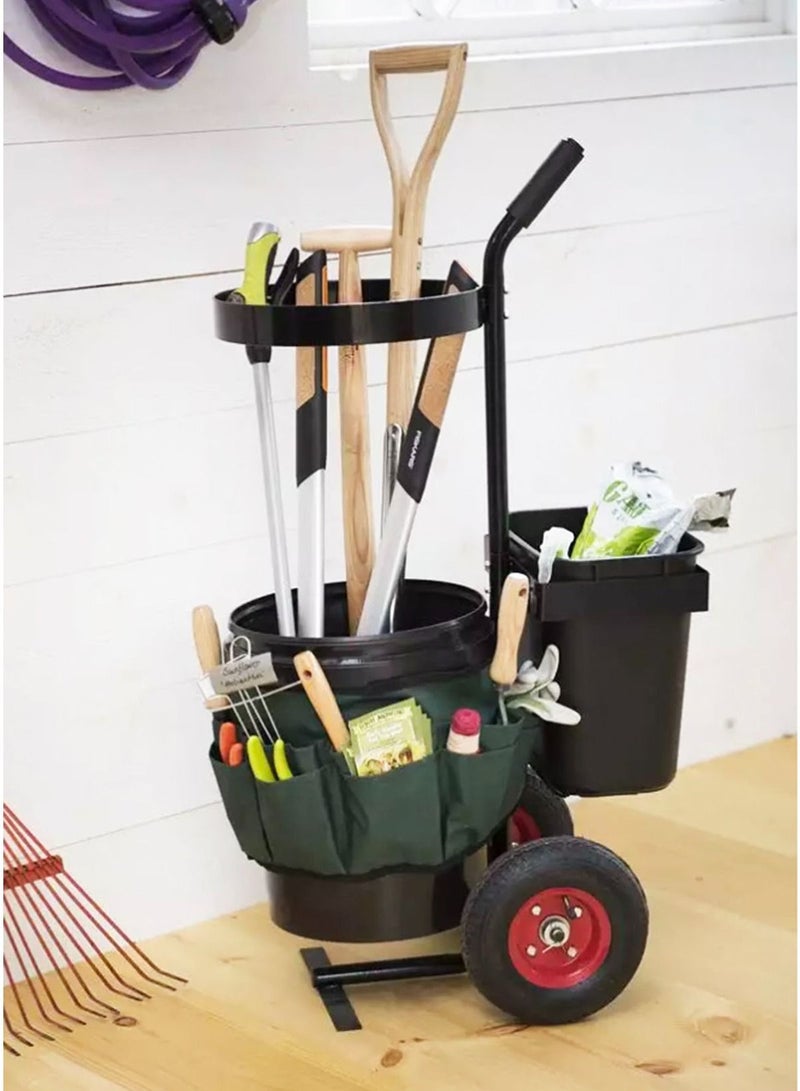 أوكورا دلو أدوات الحديقة المعدنية بعجلتين من أوكورا سهل التجميع - Image 5