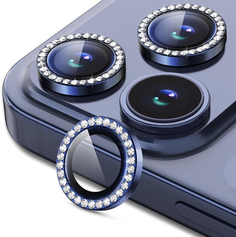 Lensarmor® Compatible With Deep Blue Diamond iPhone 17 Pro/iPhone 17 Pro Max Camera Lens Protector – 9H+ Tempered Glass with Diamond Coating, Scratch Resistant, Flash-Friendly Premium Lens Cover - Image 1