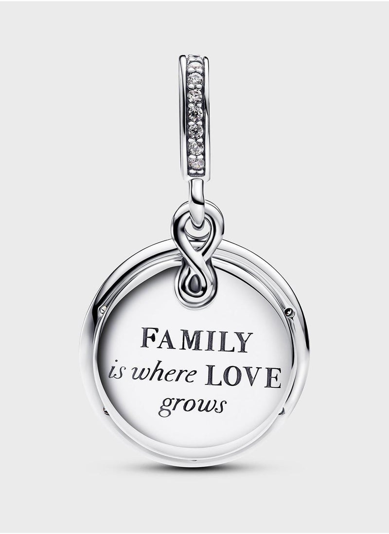 PANDORA Glow-In-The-Dark Infinity Tree Double Dangle Charm - Image 1