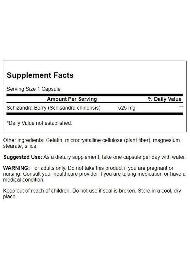 SWANSON Full Spectrum Schizandra Berries Herbal Supplement Promoting Stress Support & Liver Health Helps Easy Body And Mind W/Natural Ingredients (90 Capsules 525Mg Each) - Image 3