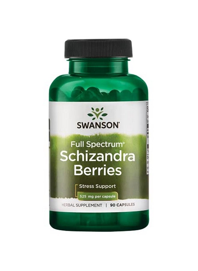SWANSON Full Spectrum Schizandra Berries Herbal Supplement Promoting Stress Support & Liver Health Helps Easy Body And Mind W/Natural Ingredients (90 Capsules 525Mg Each) - Image 1