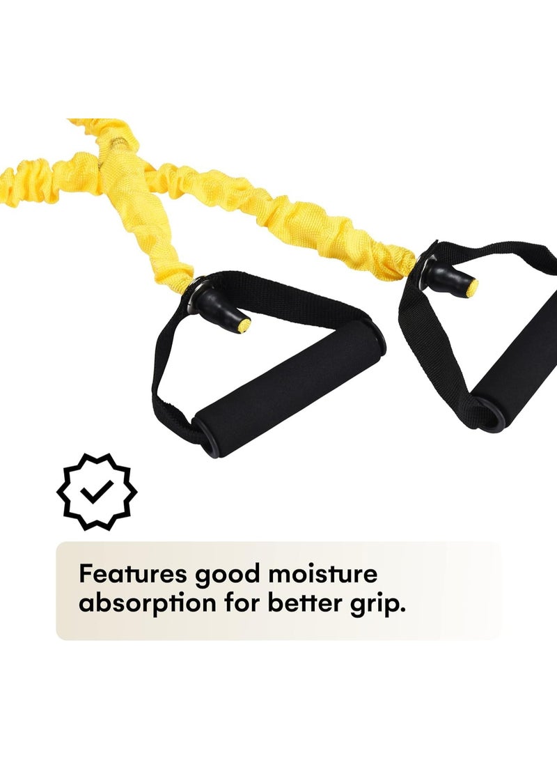 Generic Versatile Fitness Resistance Band with Handles for Home Gym, Perfect for Abdomen, Waist, Arm & Shoulder Training - Ideal Muscle Toner for Men & Women  - Image 4