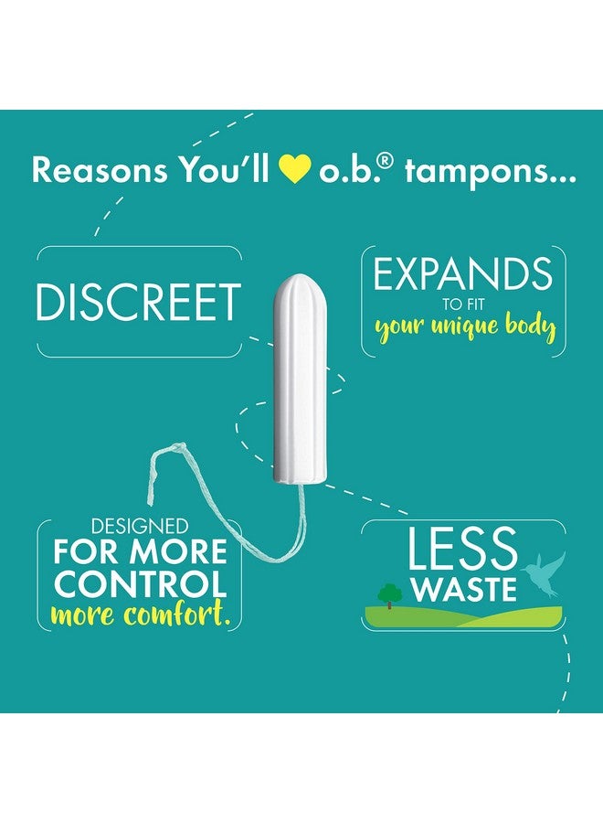 o.b. Applicator Free Digital Tampons Regular Super And Super Plus Multipack 40 Count - Image 4