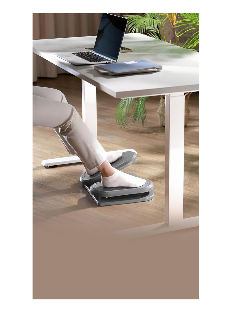 NAVODESK - NAVO Ergonomic Underdesk Footrest with Tilt Mechanism Home Office Footrest Adjustable Foot Stool with Non Slip Base Model Black - Image 1