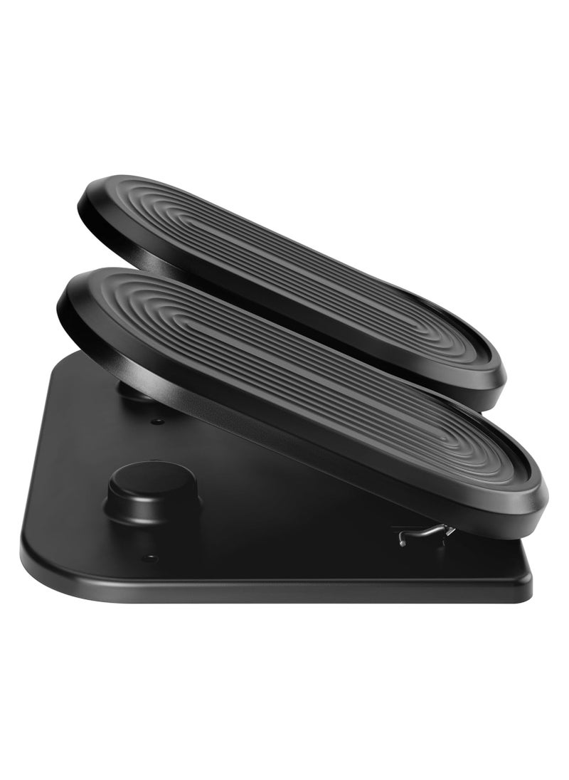 NAVODESK - NAVO Ergonomic Underdesk Footrest with Tilt Mechanism Home Office Footrest Adjustable Foot Stool with Non Slip Base Model Black - Image 1