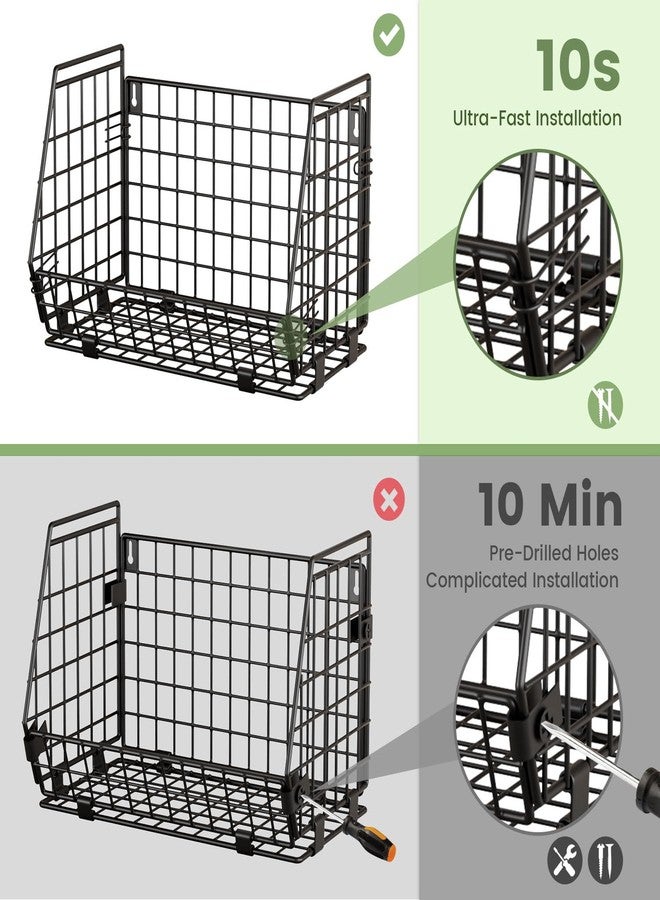 GGIU Wire Fruit Basket for Kitchen Storage: Hanging Wall Fruit Basket for Kitchen Stackable Counter Basket for Vegetable Produce - Counter Potato and Onion Storage for Pantry 3 Pack - Image 4