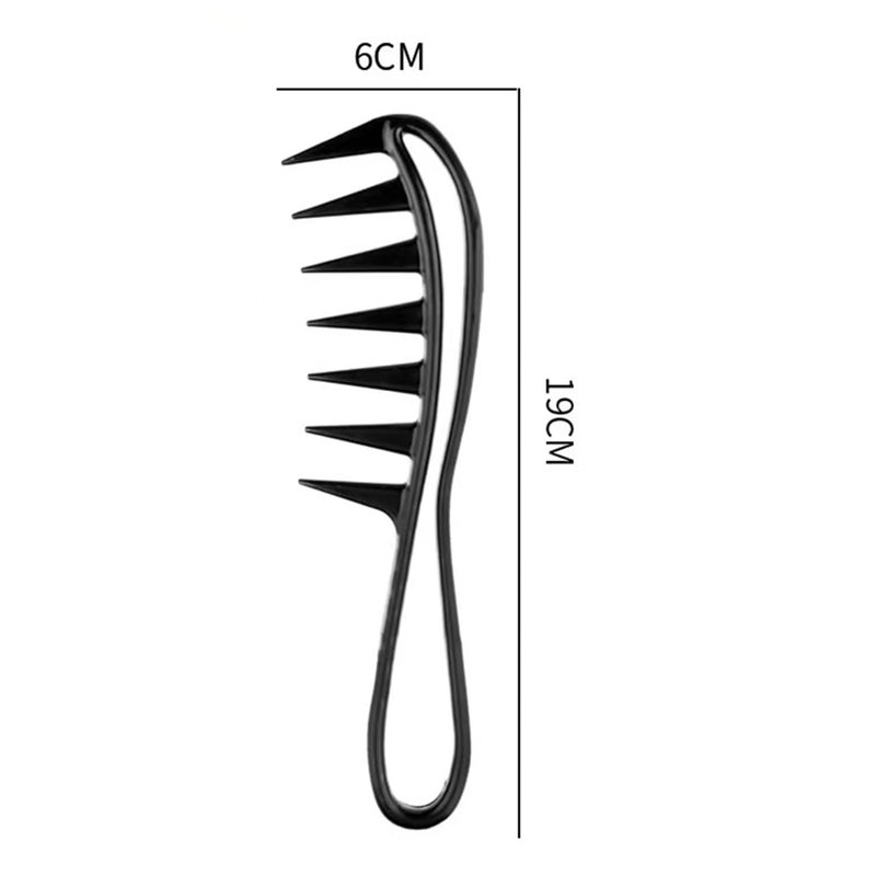 Dladhict 2Pcs Wide Tooth Comb for Wet Curly Wavy Thick Long Hair - Premium Plastic Grip for Wigs, Barber Salon - Large Shark Teeth Anti-Static Hair Combs for Men Women (Black, Grey) - Image 2