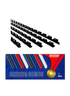 PARTNER 100-Piece Binding Combs 8mm Black  - Image 1