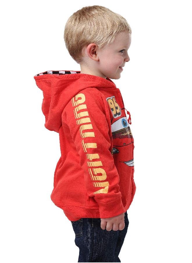 Disney Disney Little Boys' Toddler Cars '95 Hoodie, Red, 4T  - Image 3