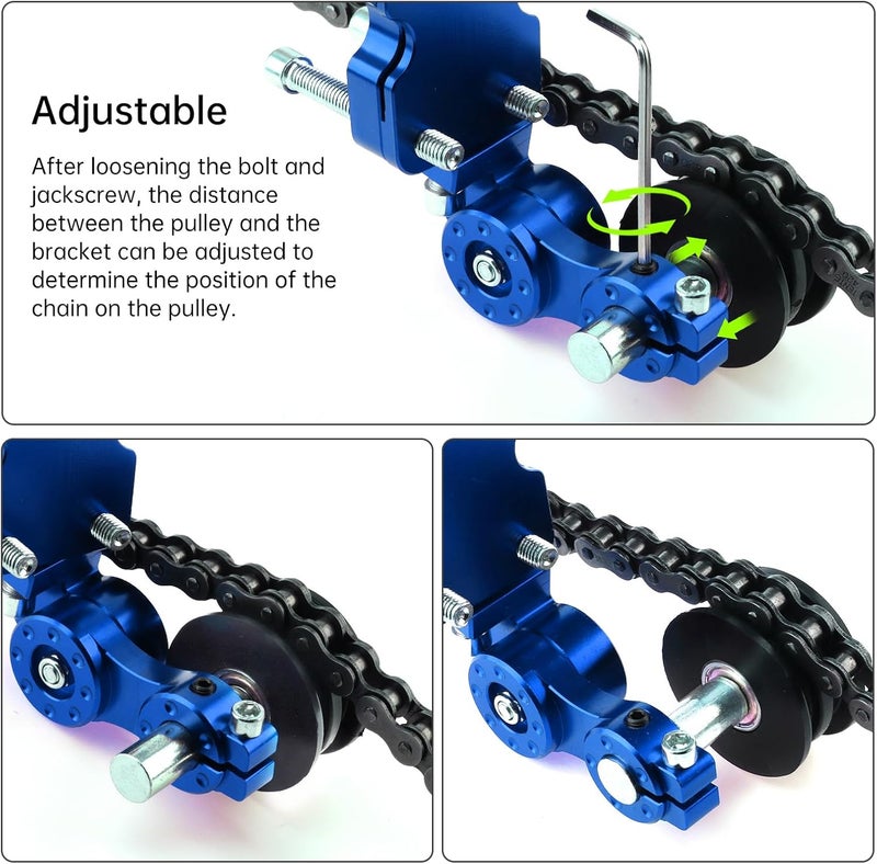 Windance Adjuster Chain Tensioner for Motorcycle Chopper ATV - Blue - Image 2