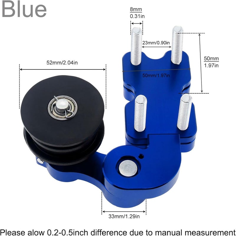 Windance Adjuster Chain Tensioner for Motorcycle Chopper ATV - Blue - Image 3