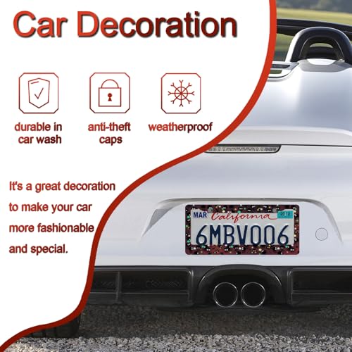 DGDRHZ Anime License Plate Frames，Anime Car Accessories for Women and Men ，Cute Soot Sprites License Plate Holder，Aluminum License Plate Frame Fits Standard US Vehicles Size 12.2 x 6 Inch (Black 01-2pcs) - Image 5