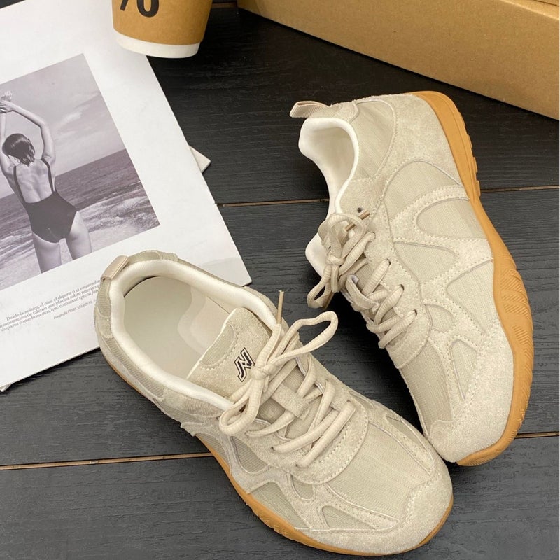 Retro German Training Sneakers for Women - Thick Sole, Height Increase, Comfortable, Casual, J-699-9 - Image 3