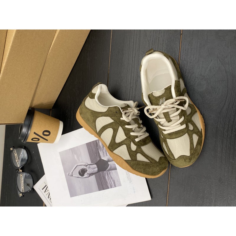 Retro German Training Sneakers for Women - Thick Sole, Height Increase, Comfortable, Casual, J-699-9 - Image 2