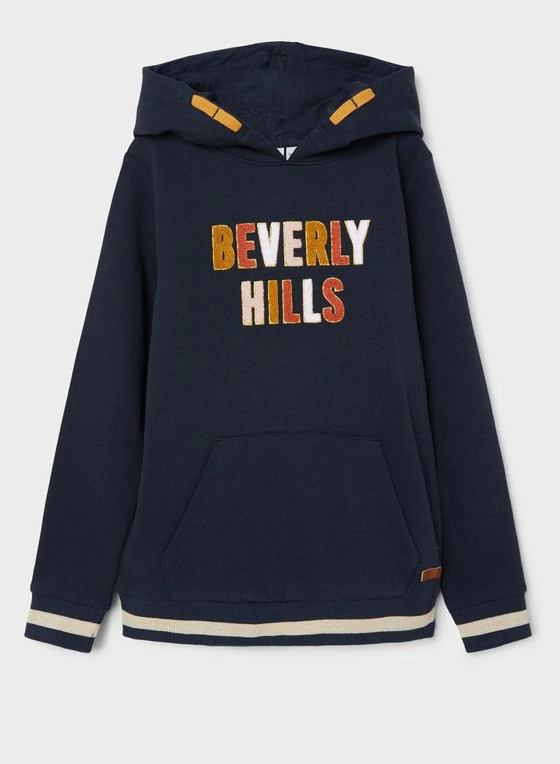 NAME IT Kids Slogan Hoodie