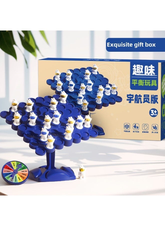 null - Balance Spaceman Jenga Toy Tree TikTok Astronaut Intelligence Puzzle Desktop Double Game Same Style Wholesale-Color:English Color Box: 60 Pink Spaceman + Dice - Image 1