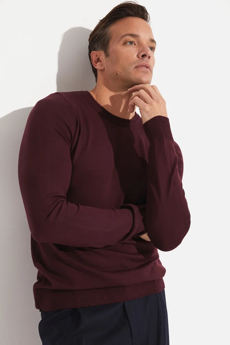 جون Men's Regular Fit Crew Neck Knitwear Sweater