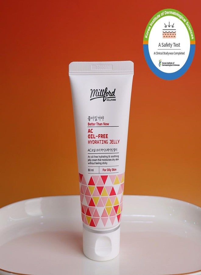 Millford AC Oil-Free Hydrating Jelly 2.7Oz, 80ml, Oil Free Facial Moisturizer for Acne-Prone Skin, Niacinamide 2%, Unscented, Mild, Soothing Cream, Non Greasy Moisturizer, Korean Skincare - Image 5