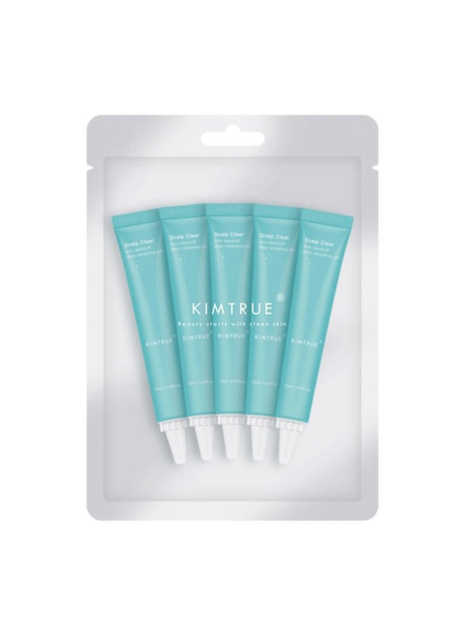 Kimtrue Scalp Treatment, Anti dandruff Refreshing Scalp Deep Cleansing Gel for oily itchy scalp, Shampoo Pre-Cleanse,Paraben-Free, Sulfate Surfactant-Free, 10ml x 5pcs - Image 1