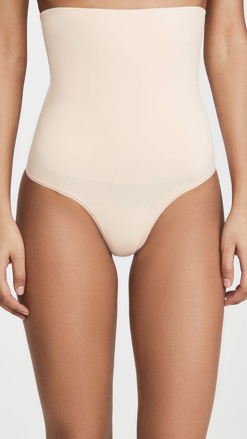 Yummie Women's Danielle Seamless High Waist Shapewear Thong, Naked, 1X/2X - Image 2